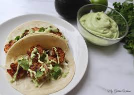 Avocado crema sauce for fish tacos. Healthy Avocado Crema Sauce My Girlish Whims