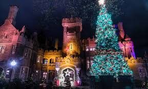 Inflatable jumping castle father christmas theme for christmas. Toronto S Iconic Castle Is Getting A Festive Lights Makeover Just In Time For The Holidays Secret Toronto