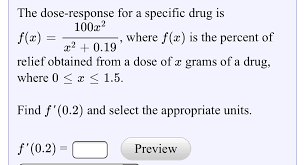 Shift the decimal point two places to the right: Answered The Dose Response For A Specific Drug Bartleby