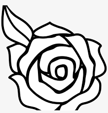 Rose drawings in black and white. White Flower Clipart Flower Black And White Rose Flower Simple Easy Drawing Of Roses Transparent Png 1024x1024 Free Download On Nicepng