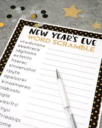 This Free Printable New Year S Eve Word Scramble Is A Ton Of Fun For Kids And Adults Alike A Fun New Year S Eve In 2020 New Years Eve Word Scramble Printable Newyear