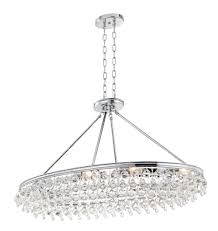 Crystorama Lighting Group 279 Ch Polished Chrome Calypso 8 Light 40 Wide Drum Chandelier With Clear Glass Drops Lightingshowplace Com