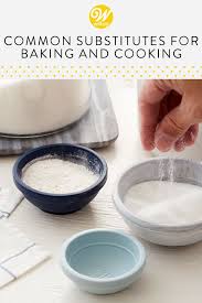 Common Substitutes For Baking And Cooking Wilton In 2020 Baking Soda Substitute Baking Substitutes Baking