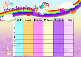 Möchtest du mithelfen, die osterzeit farbig zu gestalten? Stundenplan Einhorn Regenbogen Kostenloses Bild Auf Pixabay