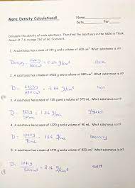 In some cases, the mass will be given to you. 34 Density Calculations Worksheet 1 Answers Worksheet Resource Plans