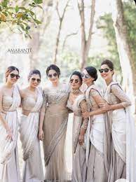 Indian Bridesmaids Lehenga For Women Designer Wedding Lehenga Etsy Indian Bridesmaid Dresses Bridesmaid Saree Christian Wedding Sarees