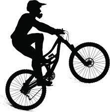 Mountain Biker Vector Art Illustration Mountain Bike Art Bike Illustration Mountain Bike Tattoo