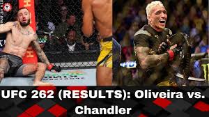 May 15, 2021 · don't miss out on the crowning of a new ufc lightweight champion at ufc 262, live from las vegas on may 15, 2021. Ufc 262 Results Oliveira Vs Chandler Charles Oliveira New Champ Youtube