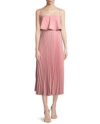 Jill Jill Stuart Nicole Popover Pleated Midi Cocktail Dress In 2020 Midi Cocktail Dress Neiman Marcus Cocktail Dresses Fall Dresses