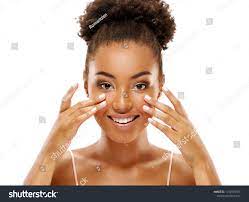 Attractive Woman Doing Facial Massage Photo Stock Photo 1242539563 |  Shutterstock