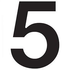 It is the natural number following 4 and preceding 6, and is a prime number. Hausnummer 5 Schwarz Hausnummer 5 Hausnummern Briefkasten Standbriefkasten Leuchten Bravios Design