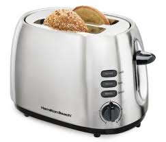 Hamilton Beach 22534e Wide 2 Slice Stainless Toaster W Bagel Defrost Settings Toaster Hamilton Beach Hamilton
