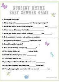Free Printable Baby Shower Games Free Printable Baby Shower Games Baby Shower Printables Nursery Rhyme Baby Shower Game