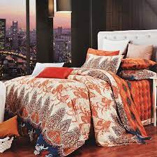 Orange comforters & duvet inserts. Elegant Burnt Orange King Comforter Sets Bed Linen Astonishing Bedspread Orange King Size Comforter Designs Orange Bedding Paisley Bedding Bed Spreads Boho