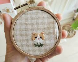 Cute Diy Satin Stitch Cat Bordado