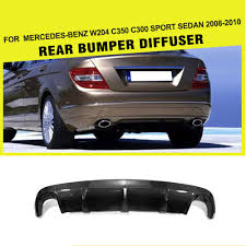 W204 C300 Car Styling Carbon Fiber Rear Diffuser Lip For Mercedes Benz W204 C300 C350 Sport Sedan 08 10 Mercedes Benz Sports Sedan Sedan
