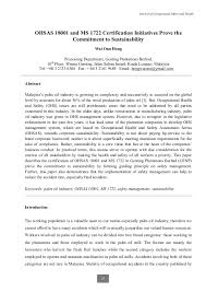 International journal of nonprofit and voluntary sector. Journal Of Occupational Safety And Health December 2013 Vol 10 No