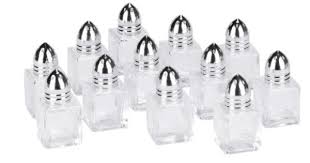Trudeau Individual Salt And Pepper Shakers Glass And Aluminum Set Of 12 Http Spicegrinder Biz Glass And Aluminium Salt Pepper Shakers Glass Mason Jars