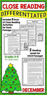 Close Reading Passages And Activities For The Month Of December Are Fun And In Close Reading Reading Comprehension Passages Elementary Language Arts Activities