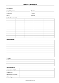 Jul 16, 2021 · in diesem abschnitt befassen wir uns mit dem. Besuchsbericht Fur Aussendienst Tabelle Pdf Vorlage Zum Ausdrucken