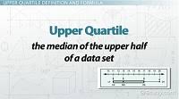 Upper Quartile Definition Formula Video Lesson Transcript Study Com