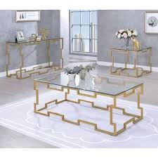 Mercer41 Broadfields 3 Piece Coffee Table Set In 2020 Contemporary Coffee Table Coffee Table Gold Coffee Table