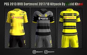 The color of the third kit is dark yellow and black. Pes 2013 Borussia Dortmund 2017 18 Kit Pack By Vahid Khani Pes Patch