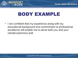 Include Cover Letter In Body Of Email