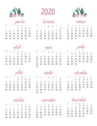 Calendário De Estudos 2018 Para Imprimir Calendario 2020 Planner Bullet Journal Print Planner Planner Pages