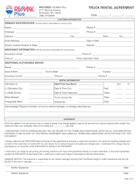 truck rental agreement fill online printable fillable blank pdffiller