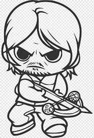 Find more the punisher coloring page pictures from our search. Michonne Daryl Dixon Coloring Book Drawing The Walking Dead Season 3 Chibi White Face Chibi Png Pngwing