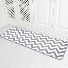 Black And White Bath Rug Runner Carvapet 2 Pieces Microfiber Chevron Non Slip Soft Kitchen Mat Bath Rug Doormat Runner Carpet Set 17 X48 17 X24 Grey Washable Door Mats Kitchen Mat Door Mat
