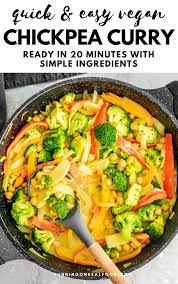 Easy Vegetable Chickpea Curry Recipe Curry Recipes Chickpea Curry Recipe Real Food Recipes