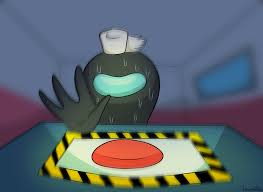 Press The Button Among Us Fanart By Tigerfoxart On Deviantart