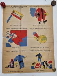 A very large original vintage poster for the Poetry International Festival  in Rotterdam 1974.