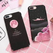 Cute Black Pink Hard Slim Moon Flamingo Cover For For Iphone Iphone Phone Cases Iphone Cases Black Iphone Cases