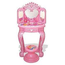 Mirror vanity table with stool chair set black bed room drawer bench furniture. Disney Princess Vanity Table On Popscreen