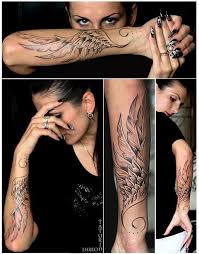Innenseite Oberarm Mit Bildern Tattoo Ideen Unterarm Tatowierungen Engelsflugel Tattoos