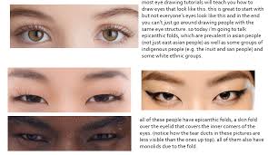 Also known as an epicanthic fold, a monolid is a skin fold on the upper eyelid that makes it appear that there's no visible crease line below your brow area (hence the. Crowguts This Was Gonna Be A Tutorial And I Guess It Still Is But If Anything It S Just A Really Long Eye Drawing Tutorials Drawing People Epicanthic Fold