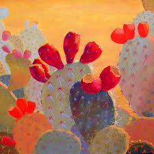 Cactus Paintings By Sharon Weiser Turquoise Tortoise Art Gallery Cactus Paintings Desert Art Southwest Art