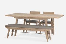 The best way to do this is to choose a dining table that has a classic, timeless look so you can be confident that it will never go out of fashion. Miles Extendable Dining Table With Bench And 2 Chairs Castlery Australia