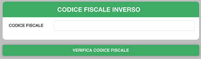 Per rendere il calcolo del codice fiscale, puoi inserire qui i tuoi dati personali e visualizzarlo. Codice Fiscale Inverso