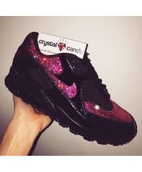Nike Air Max 90 Black With Pink Crystal Trainer Focus On This This Year S Female Friends Like It Nike Air Max 90s Nike Air Max Trainers Nike Air Max