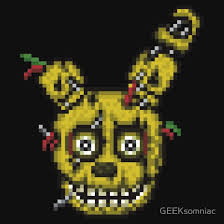 Five Nights At Freddy S 3 Pixel Art Springtrap Kids Clothes By Geeksomniac Pixel Art Five Nights At Freddy S Graph Paper Art