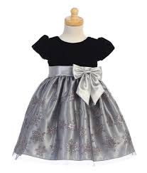 Flower Girls Black Velvet Glitter Silver Tulle Dress Baby Christmas Holidays Baby Dress Patterns Baby Girl Dresses Dresses
