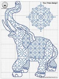 Free Blackwork Patterns Blackwork Cross Stitch Elephant