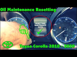 Touch the desired item in which you need to reset (i.e. Best Toyota Reset Maintenance Light Toyota Corolla 2009