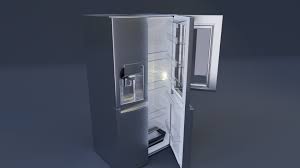 Double Door Lg Fridge 3d Model In 2020 Living Room Double Doors Double Doors Modern Kitchen Interiors