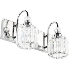 Choose metallic finishes like satin nickel, chrome and brushed steel combined with frosted glass and brilliant crystal and more. Ralbay Modern Bathroom Vanity Light 2 Lights Modern Crystal Wall Light Fixtures Modern Crystal Vanity Lighting For Bathroom