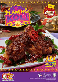 With traditionally prepared steamed, roast, soy sauce or honey bbq chicken served with fluffy chicken flavoured rice and a host of other local delights, there's something for everyone in the family at this truly malaysian family restaurant. The Chicken Rice Shop Deepavali Special Flaming Koli Promotion Chicken Rice Chicken Deepavali Special